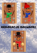 Dekoracje bałwanki - zimowe PDF - edu - skarbnica.pl