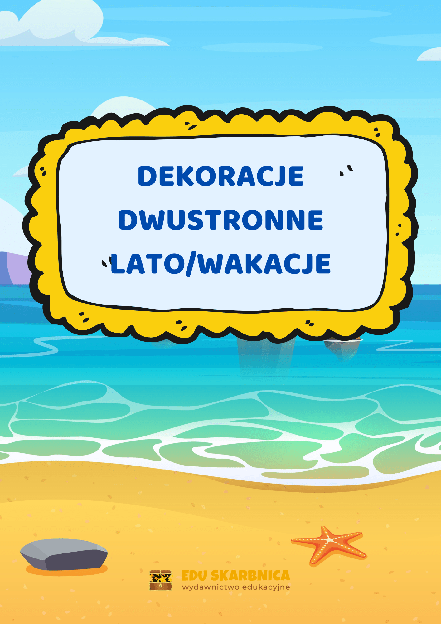 Dekoracje dwustronne lato/wakacje - edu - skarbnica.pl