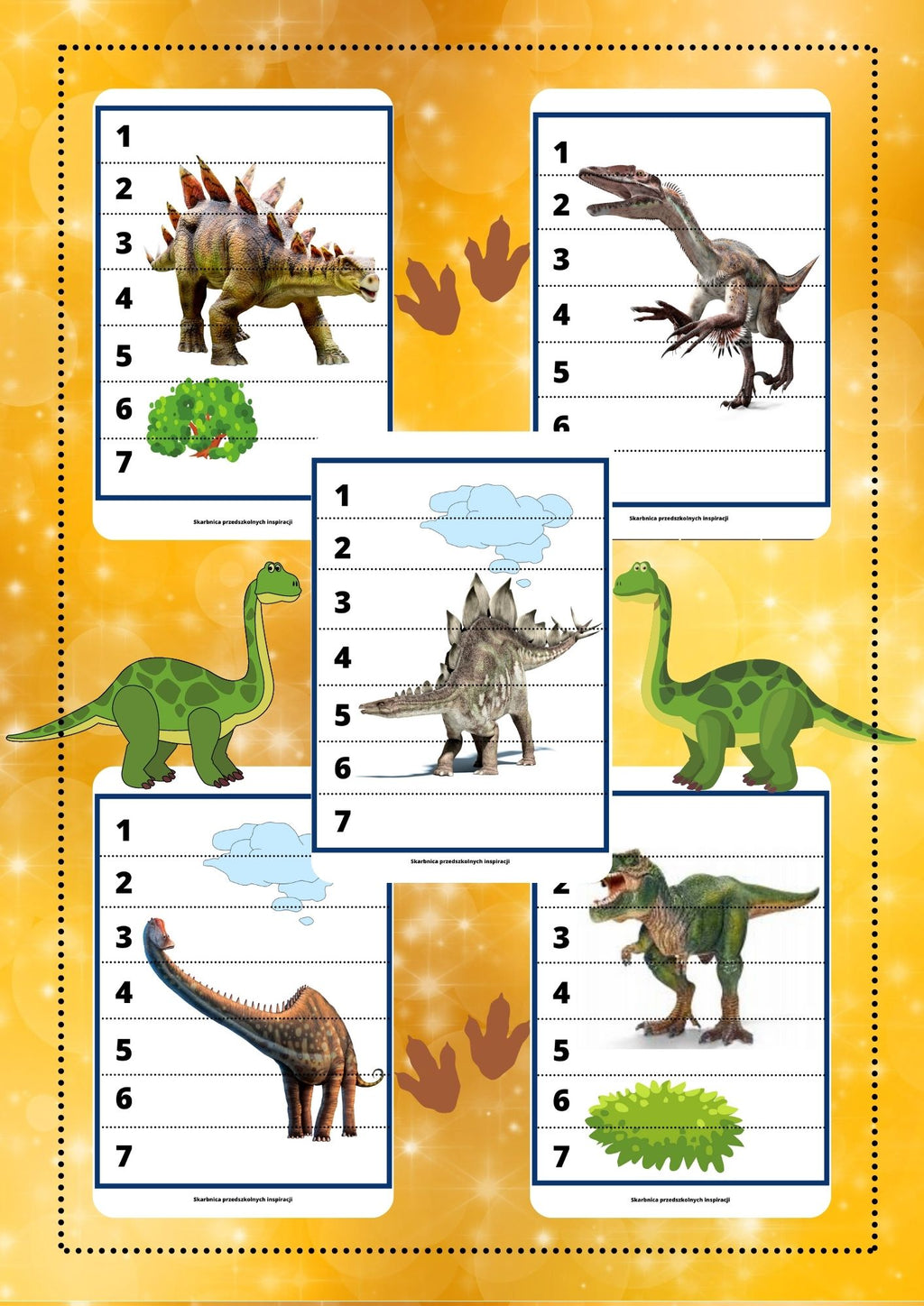 Dinozaury zestaw edukacyjny dla dzieci - edu - skarbnica.pl
