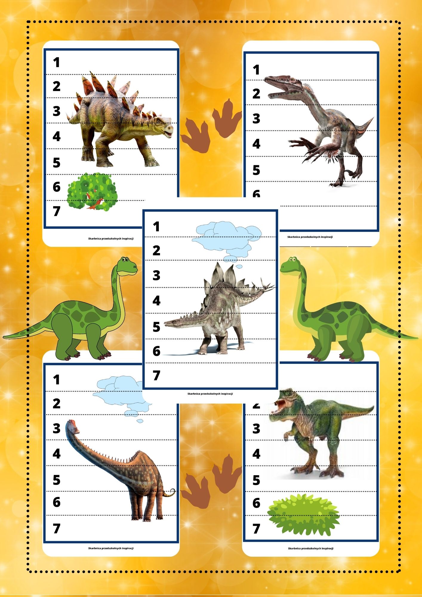 Dinozaury zestaw edukacyjny dla dzieci - edu - skarbnica.pl