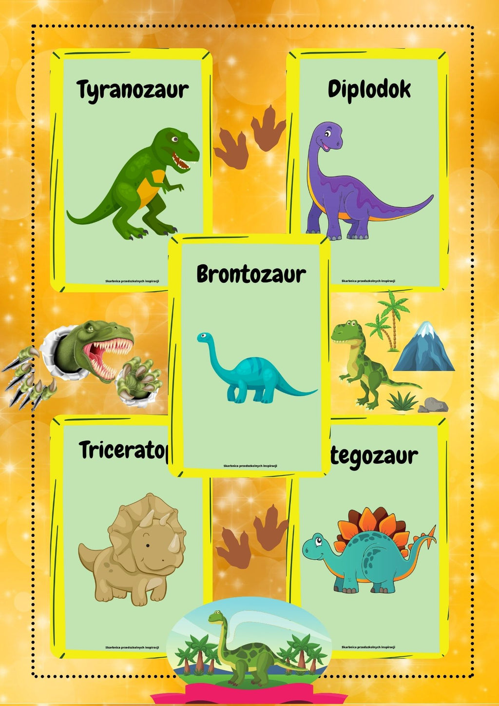 Dinozaury zestaw edukacyjny dla dzieci - edu - skarbnica.pl