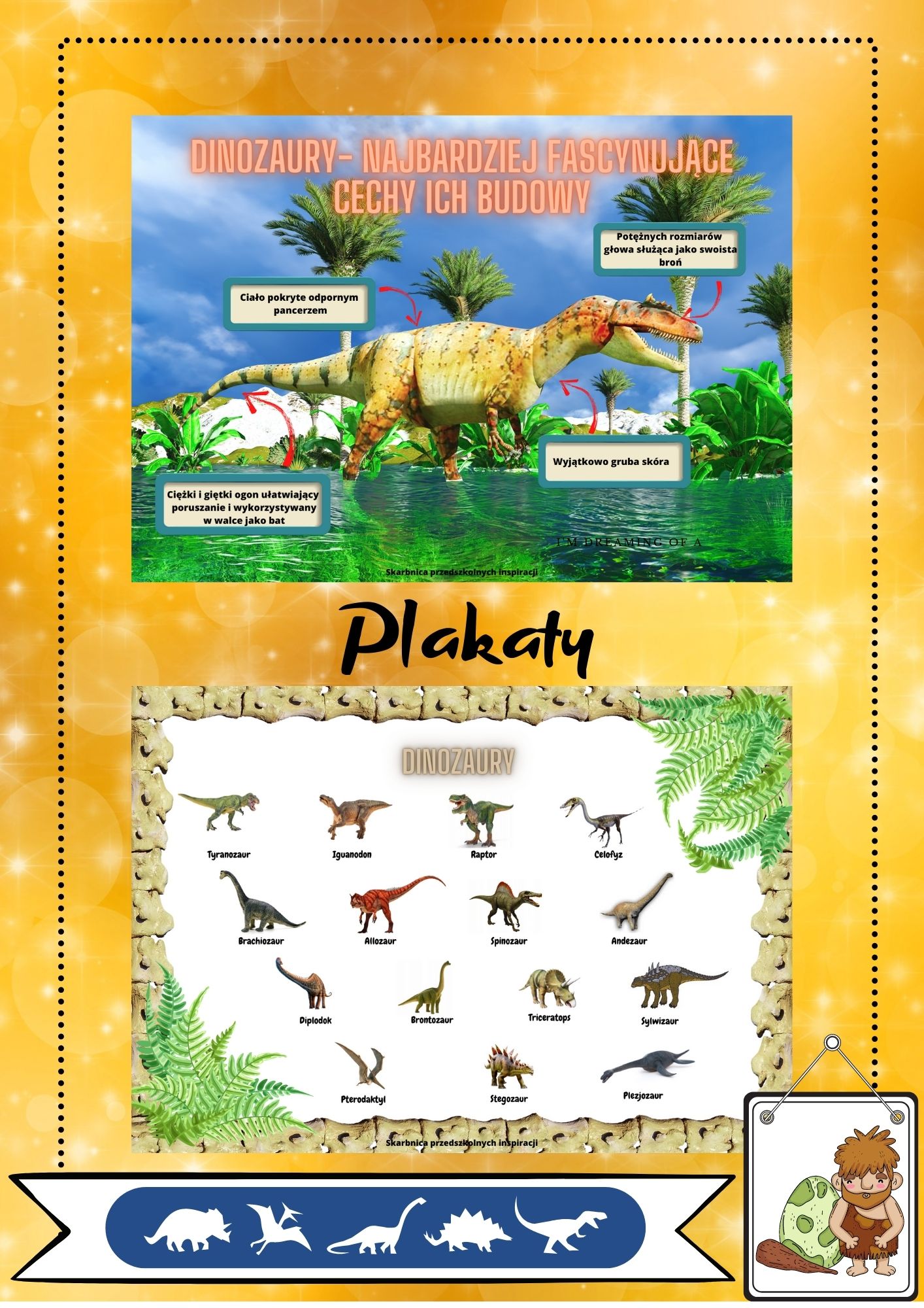 Dinozaury zestaw edukacyjny dla dzieci - edu - skarbnica.pl