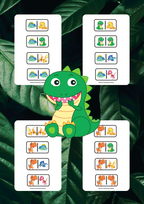 Domino - Dinozaury gra PDF dla dzieci - edu - skarbnica.pl