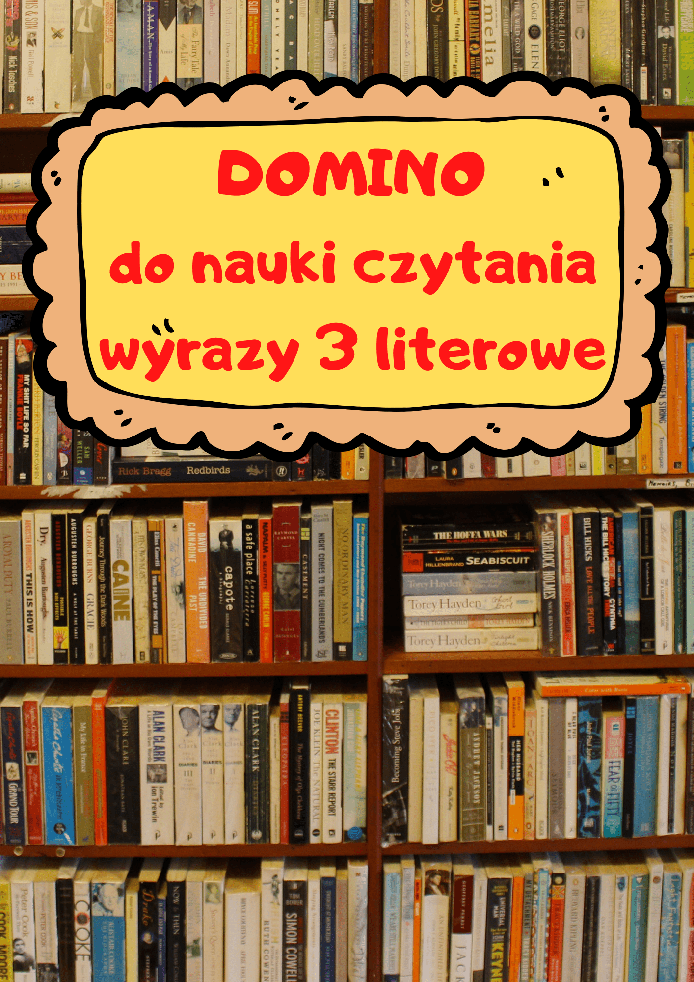 Domino do nauki czytania - wyrazy 3 literowe - edu - skarbnica.pl