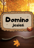 Domino - Jesień gra PDF dla dzieci - edu - skarbnica.pl