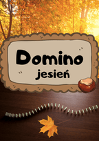 Domino - Jesień gra PDF dla dzieci - edu - skarbnica.pl