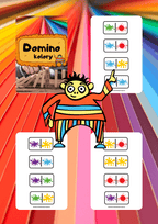 Domino - Kolory gra PDF dla dzieci - edu - skarbnica.pl