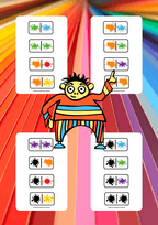 Domino - Kolory gra PDF dla dzieci - edu - skarbnica.pl