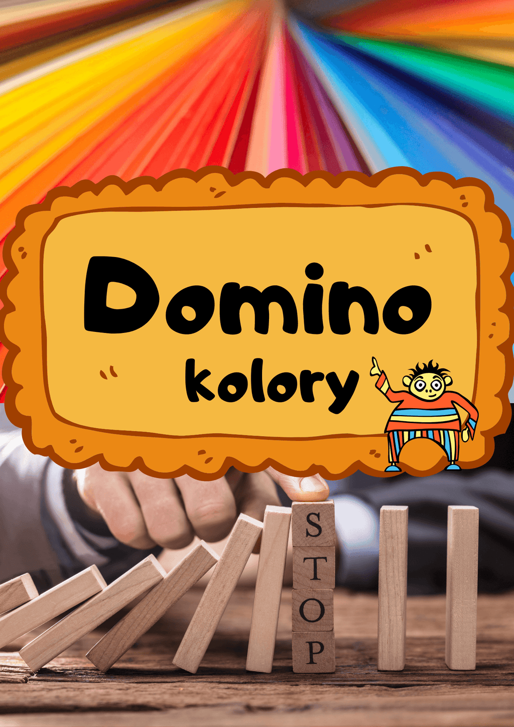 Domino - Kolory gra PDF dla dzieci - edu - skarbnica.pl