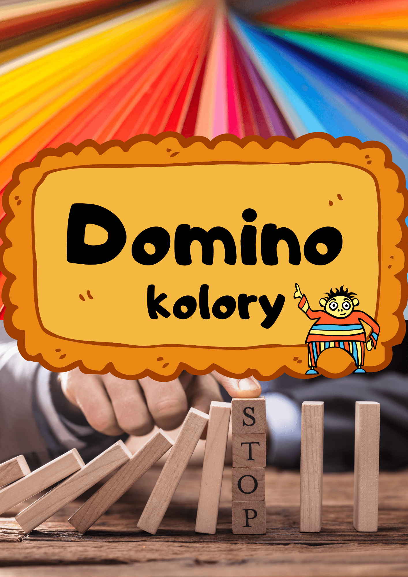 Domino - Kolory gra PDF dla dzieci - edu - skarbnica.pl