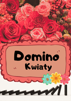 Domino - Kwiaty gra PDF dla dzieci - edu - skarbnica.pl
