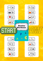 Domino - literkowe PDF dla dzieci - edu - skarbnica.pl