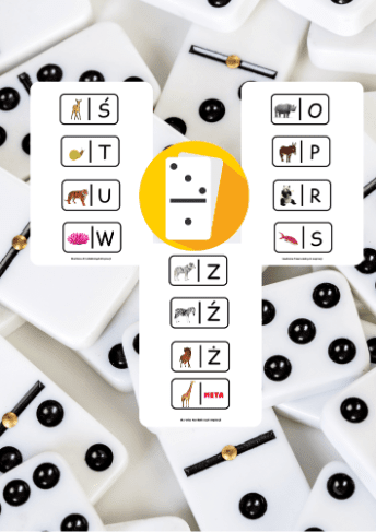 Domino - Literkowe zwierzęta PDF - edu - skarbnica.pl
