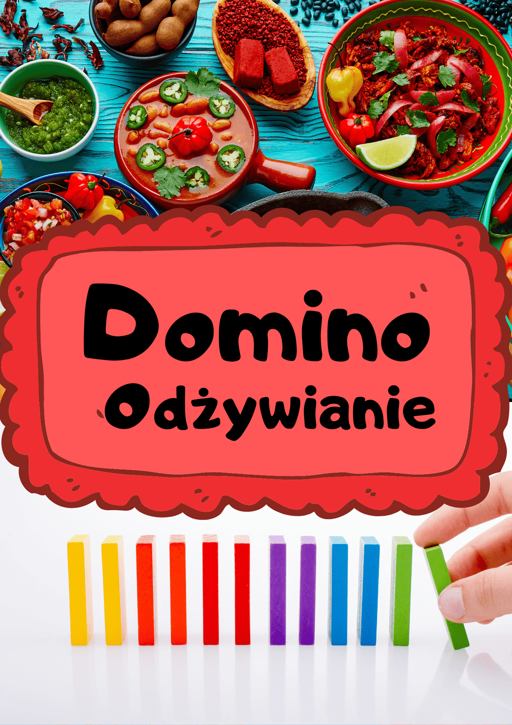 Domino - Odżywianie gra PDF dla dzieci - edu - skarbnica.pl