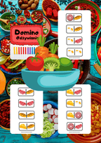 Domino - Odżywianie gra PDF dla dzieci - edu - skarbnica.pl