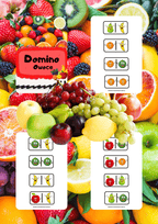 Domino - Owoce gra PDF dla dzieci - edu - skarbnica.pl