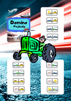 Domino - Pojazdy gra PDF dla dzieci - edu - skarbnica.pl