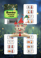 Domino - Postacie z bajek gra PDF - edu - skarbnica.pl