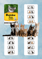Domino - Rasy kotów gra PDF dla dzieci - edu - skarbnica.pl