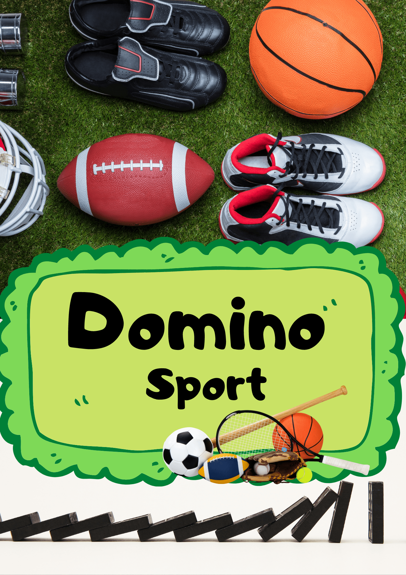 Domino - Sport gra PDF dla dzieci - edu - skarbnica.pl