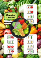 Domino - Warzywa gra PDF dla dzieci - edu - skarbnica.pl