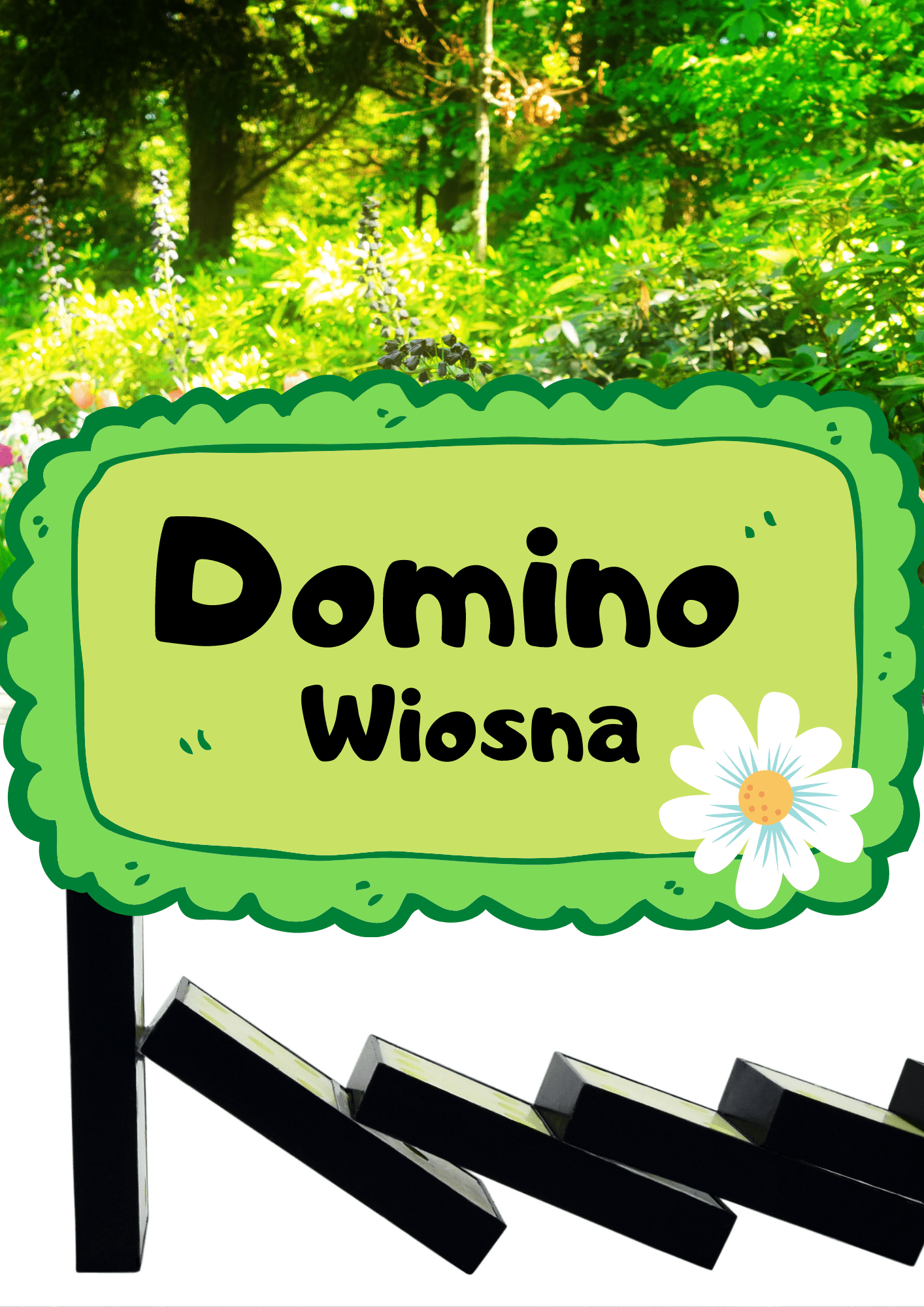 Domino - Wiosna gra PDF dla dzieci - edu - skarbnica.pl