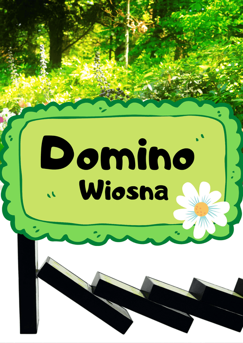 Domino - Wiosna gra PDF dla dzieci - edu - skarbnica.pl