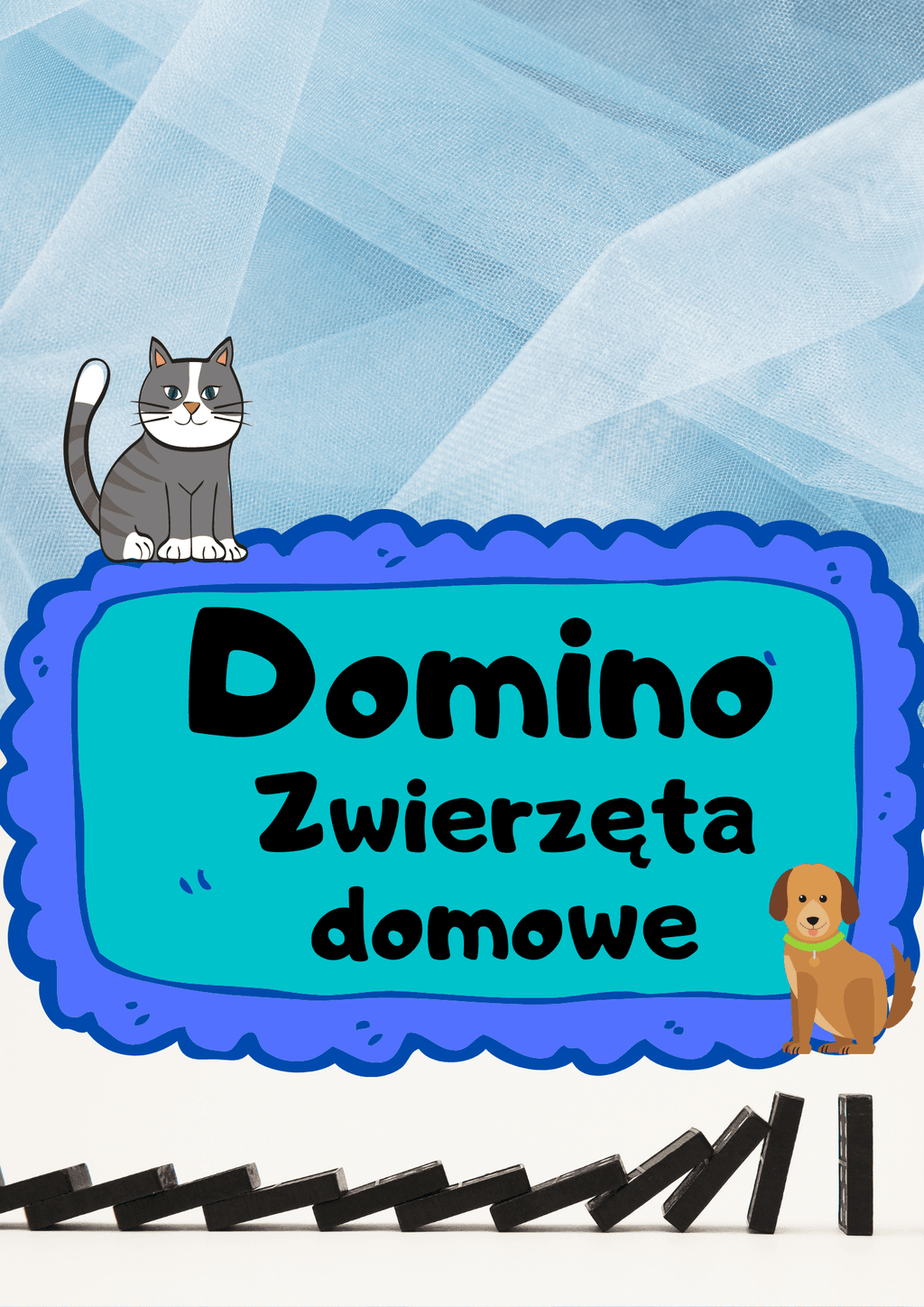 Domino - Zwierzęta domowe gra PDF - edu - skarbnica.pl