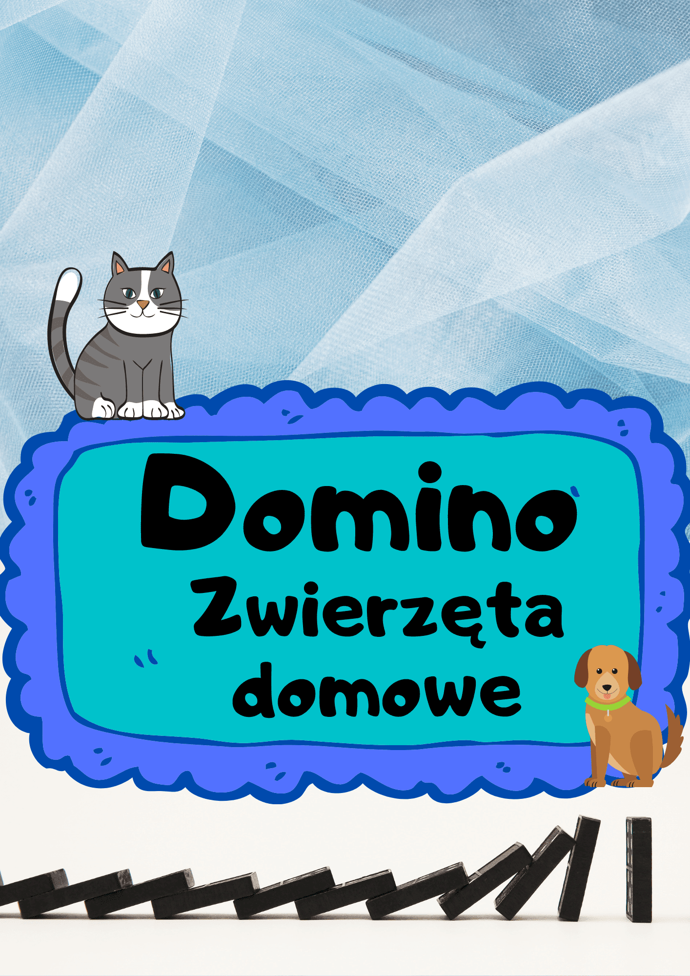 Domino - Zwierzęta domowe gra PDF - edu - skarbnica.pl