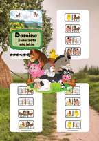Domino - zwierzęta wiejskie gra PDF - edu - skarbnica.pl