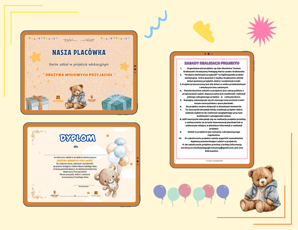 „Drużyna misiowych przyjaciół” - projekt edukacyjny - edu - skarbnica.pl