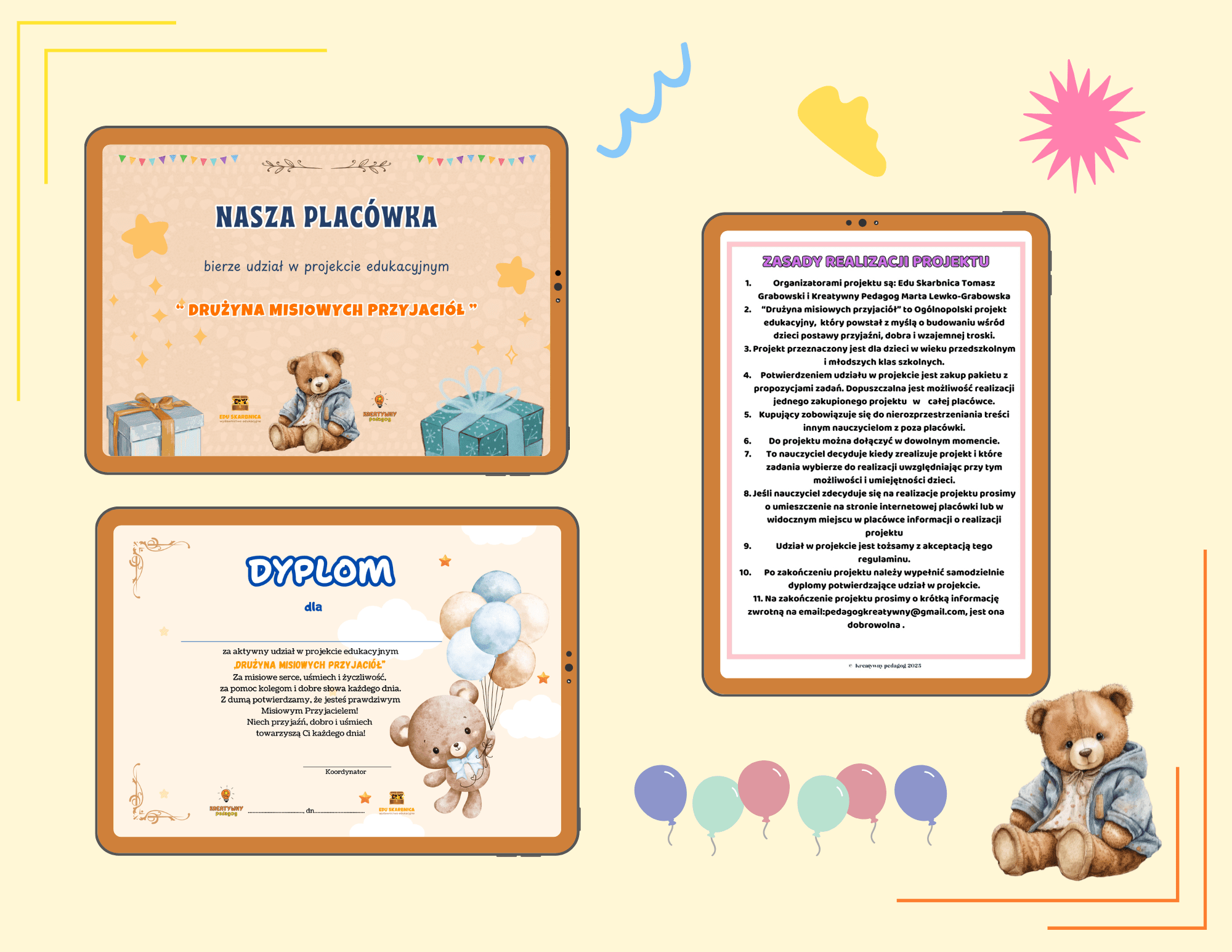 „Drużyna misiowych przyjaciół” - projekt edukacyjny - edu - skarbnica.pl