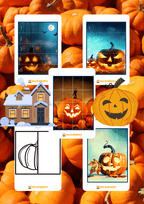 Dyniowy i Halloween zestaw PDF dla dzieci - edu - skarbnica.pl