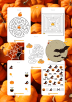 Dyniowy i Halloween zestaw PDF dla dzieci - edu - skarbnica.pl