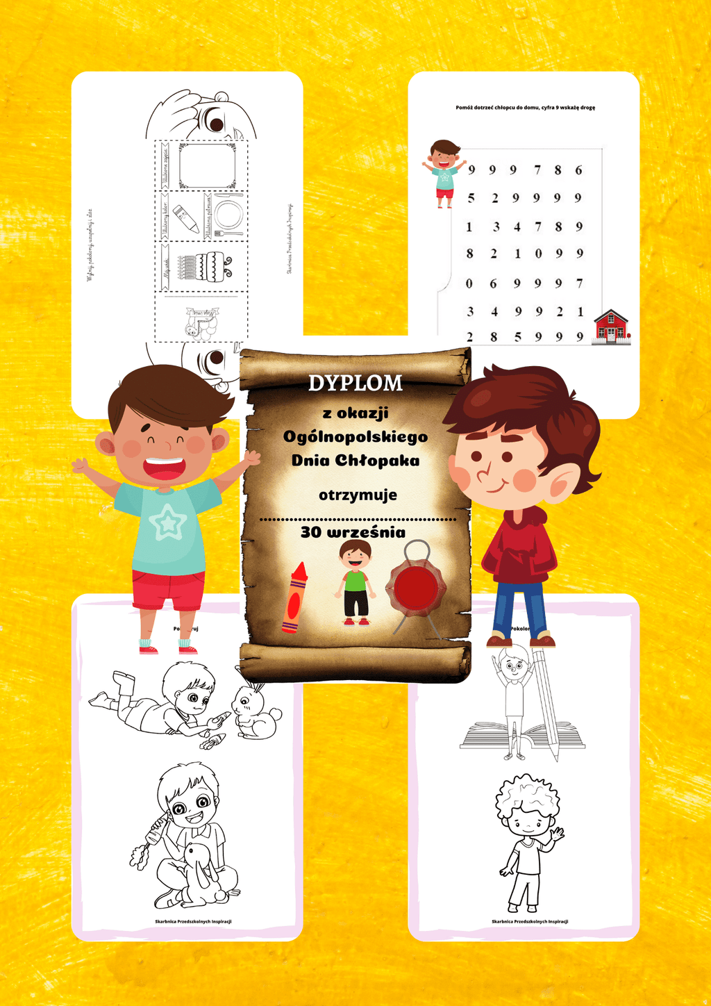 Dzień chłopaka zestaw PDF dla dzieci - edu - skarbnica.pl