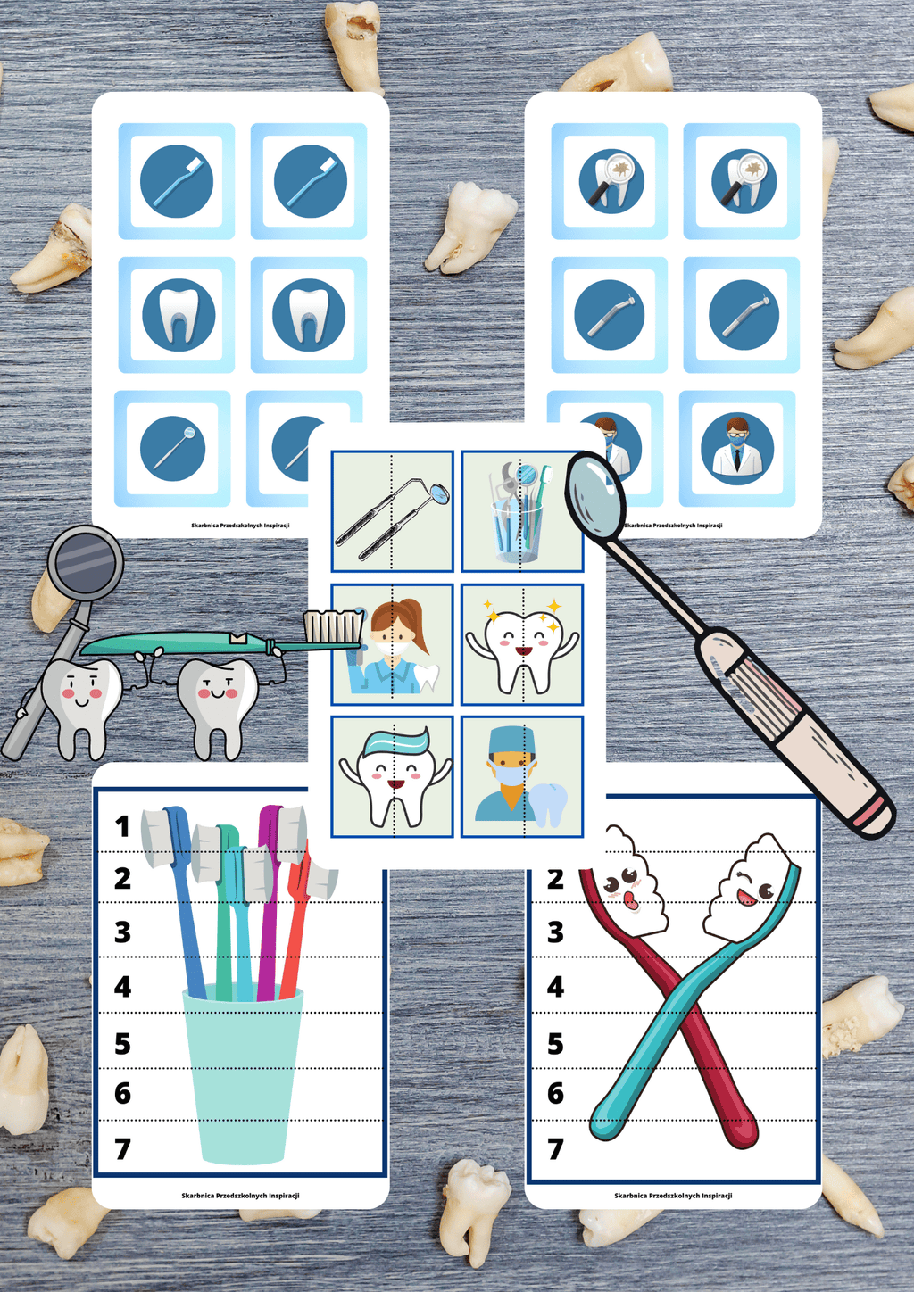 Dzień dentysty zestaw PDF dla dzieci - edu - skarbnica.pl