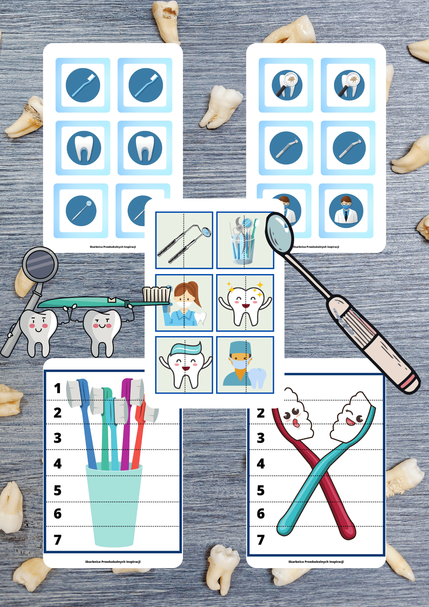 Dzień dentysty zestaw PDF dla dzieci - edu - skarbnica.pl