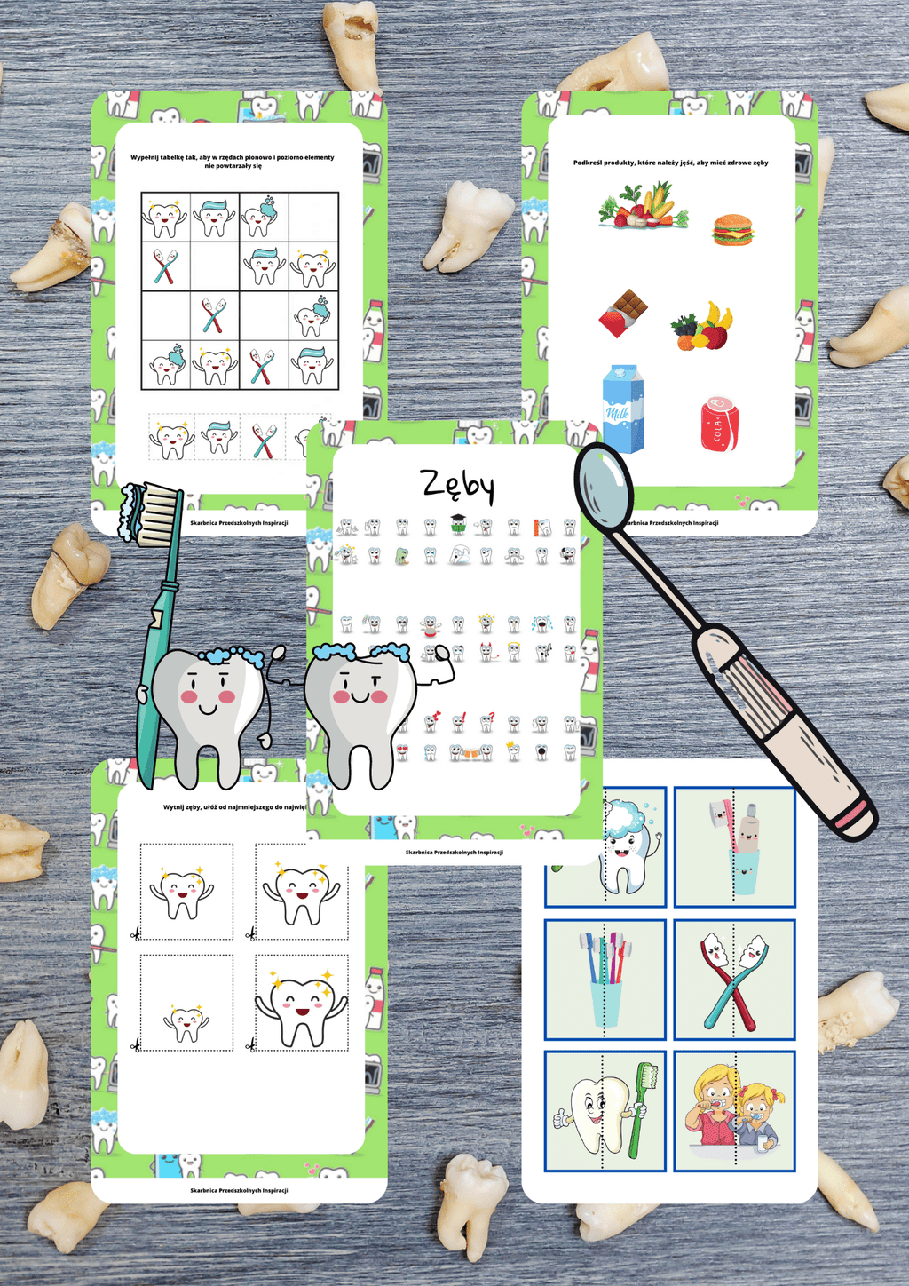 Dzień dentysty zestaw PDF dla dzieci - edu - skarbnica.pl