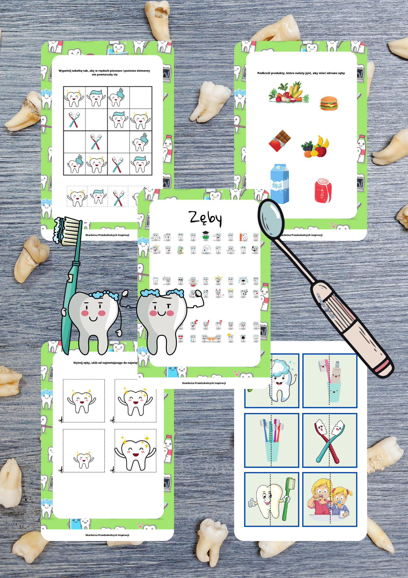 Dzień dentysty zestaw PDF dla dzieci - edu - skarbnica.pl