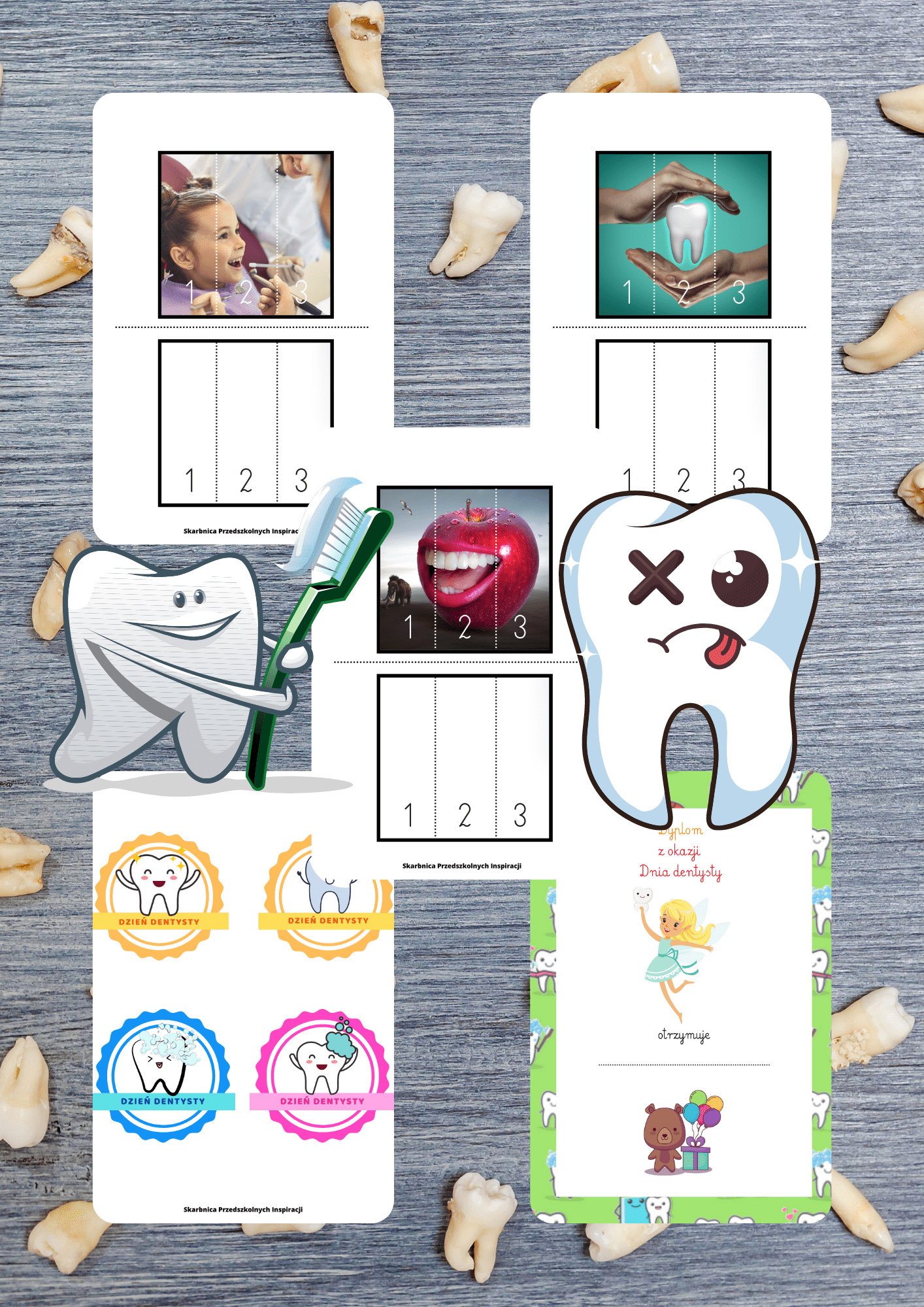 Dzień dentysty zestaw PDF dla dzieci - edu - skarbnica.pl