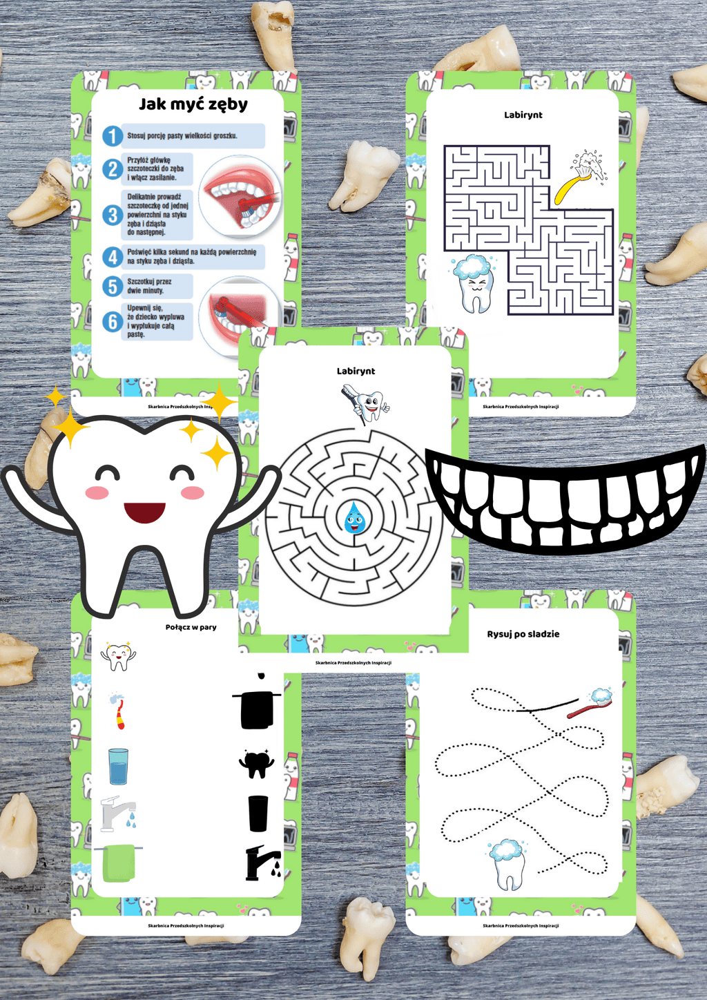 Dzień dentysty zestaw PDF dla dzieci - edu - skarbnica.pl