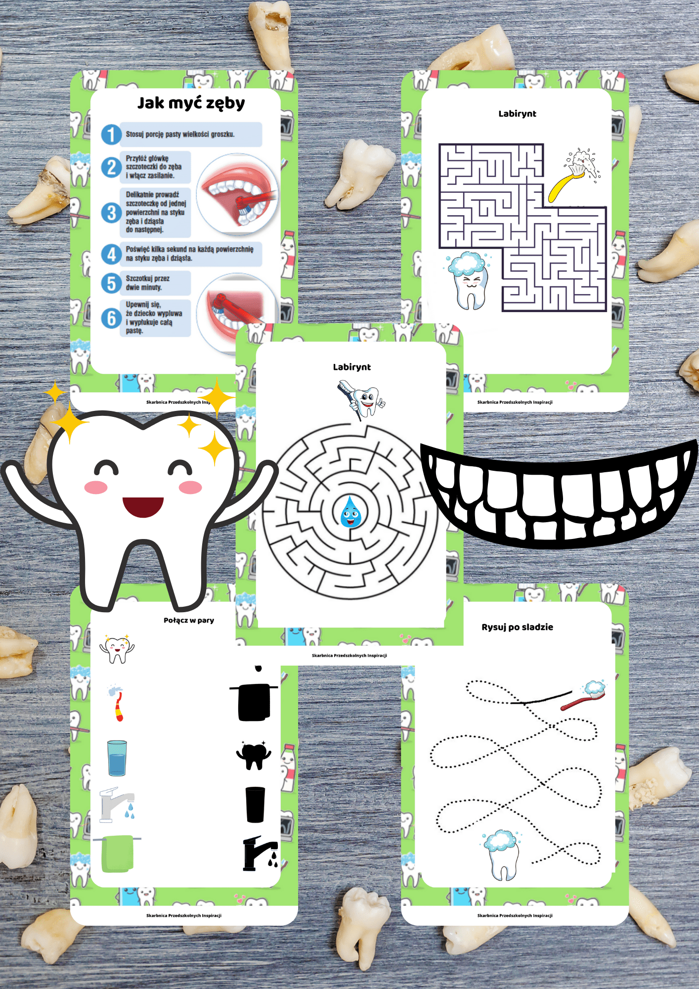 Dzień dentysty zestaw PDF dla dzieci - edu - skarbnica.pl
