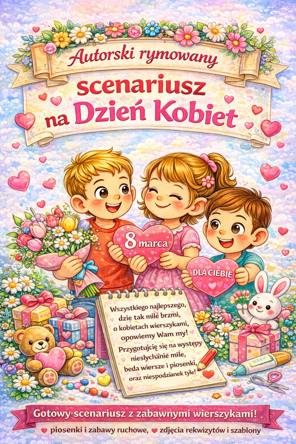 Dzień kobiet - autorski scenariusz - edu - skarbnica.pl