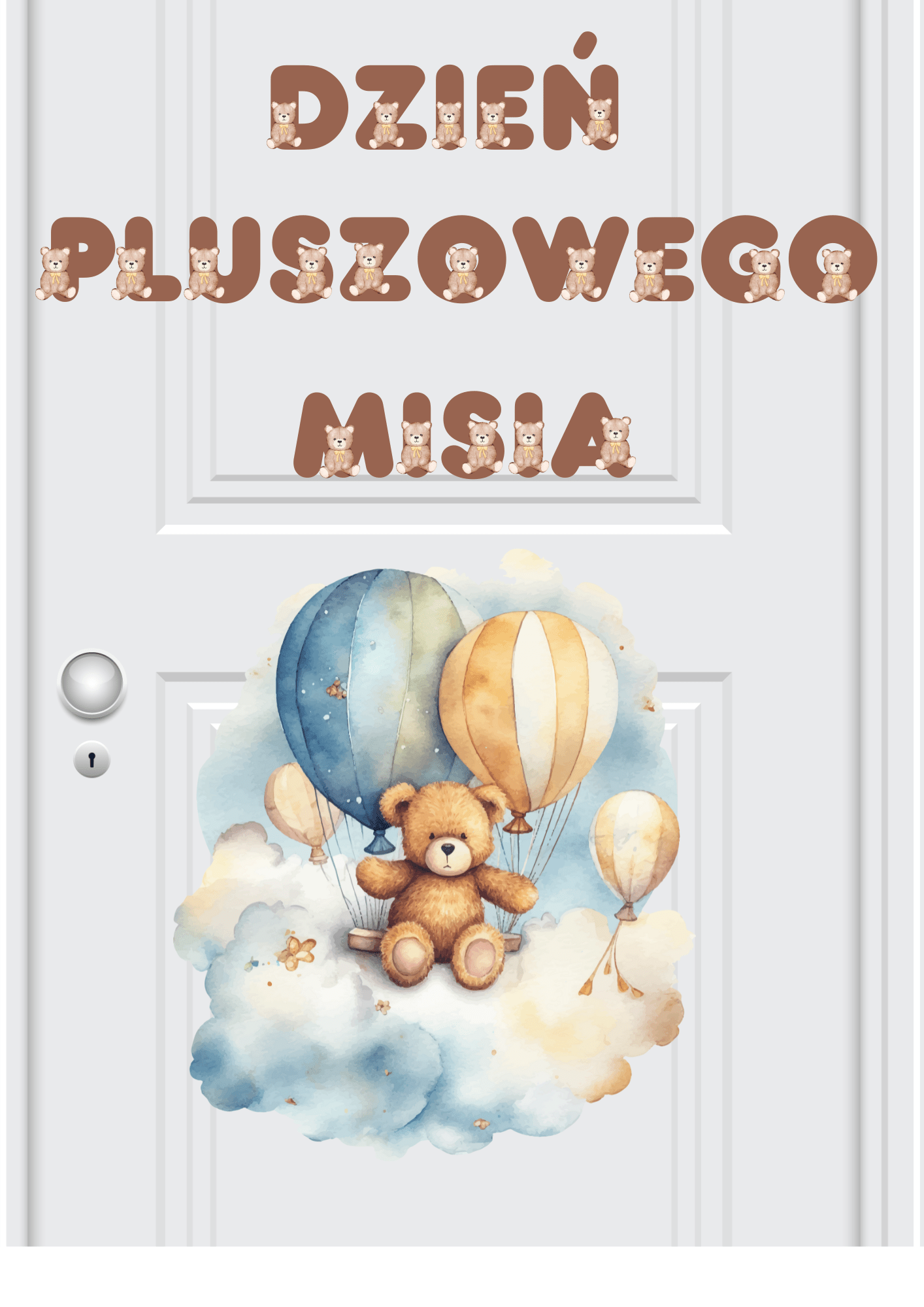 Dzień misia - dekoracja PDF dla dzieci - edu - skarbnica.pl