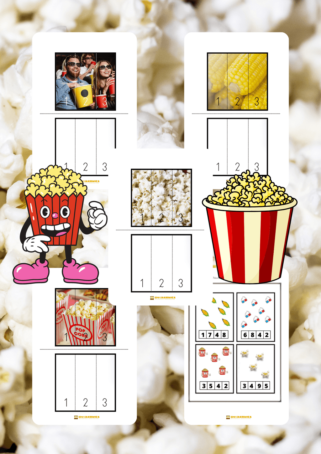 Dzień popcornu zestaw PDF dla dzieci - edu - skarbnica.pl