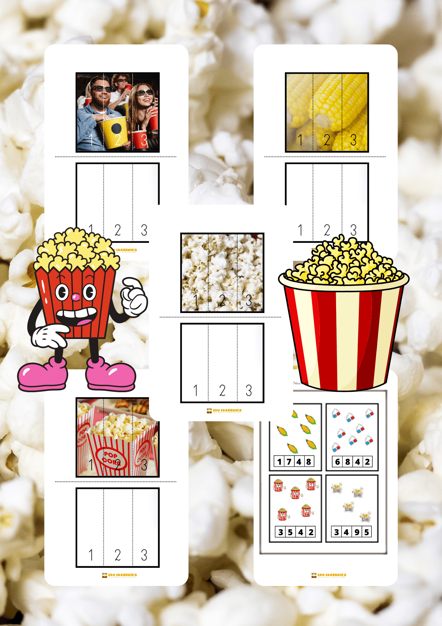 Dzień popcornu zestaw PDF dla dzieci - edu - skarbnica.pl