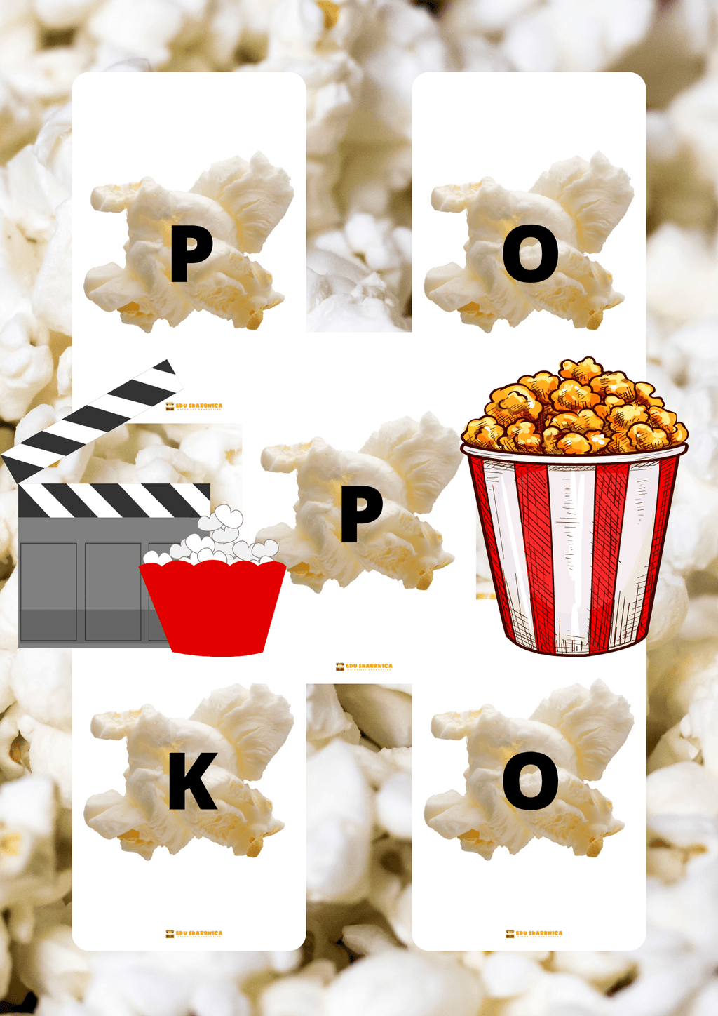 Dzień popcornu zestaw PDF dla dzieci - edu - skarbnica.pl