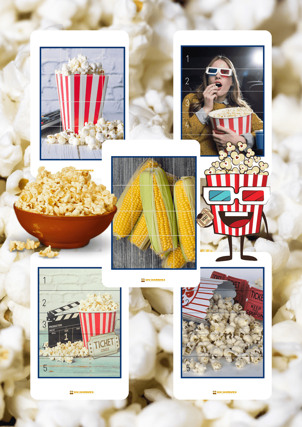 Dzień popcornu zestaw PDF dla dzieci - edu - skarbnica.pl