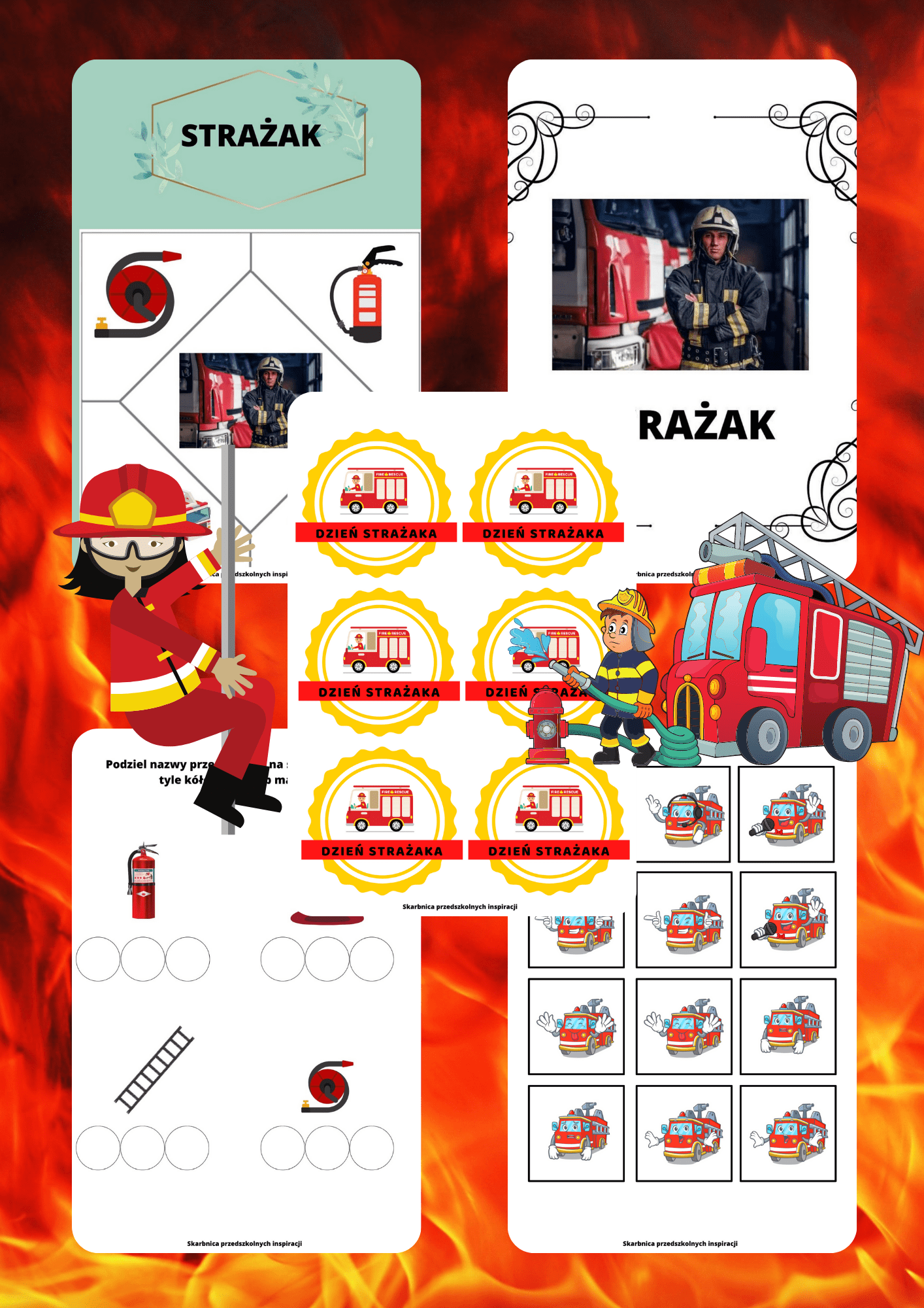 Dzień strażaka zestaw PDF dla dzieci - edu - skarbnica.pl