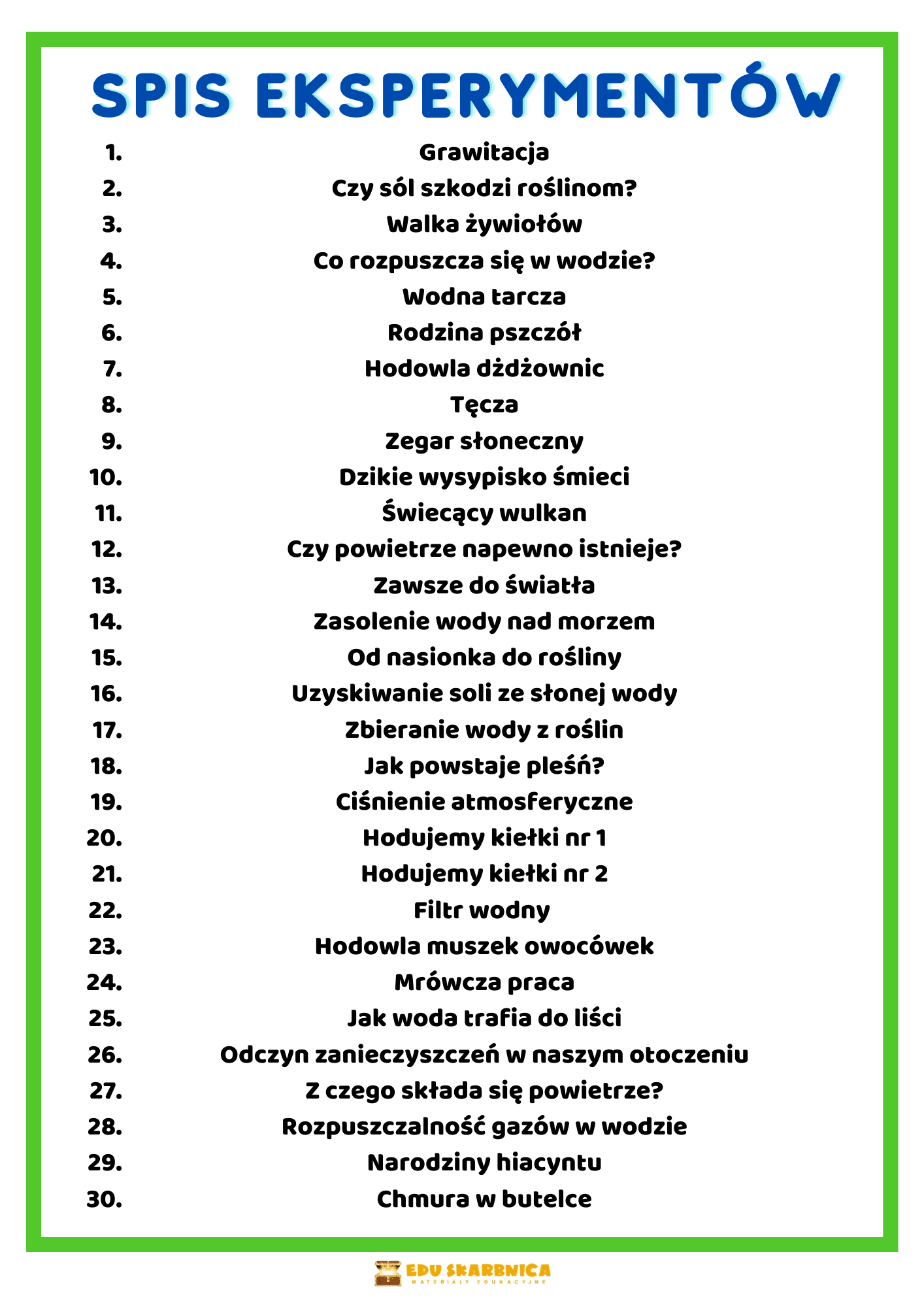 Eksperymenty przyrodnicze ( dzień ziemi ) - edu - skarbnica.pl